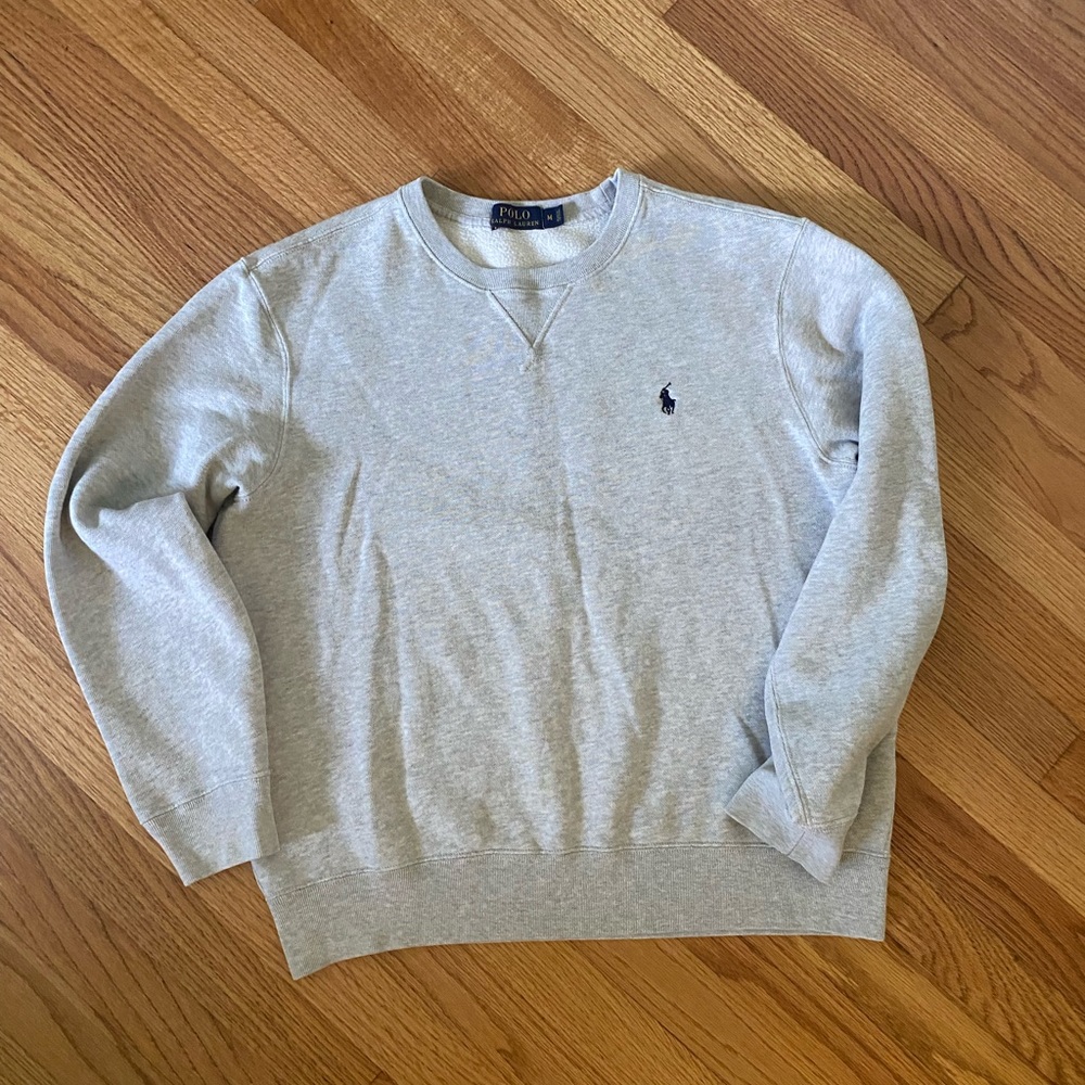 COPY - Mens vintage grey polo sweatshirt